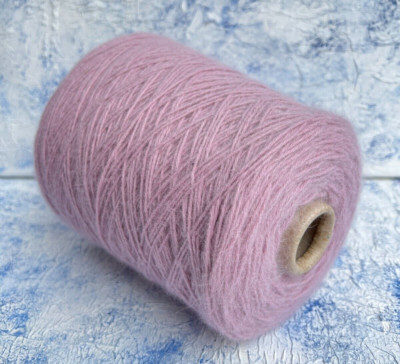Angora Rabbit bland yarn on cone 55/35/10% Merino/Angora/PA, per 100g (3.52oz)