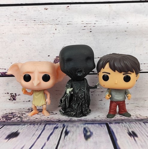 Funko POP Movies Harry Potter Bundle Dobby, Harry & Dementor 3.75" Figures Used - Picture 2 of 15