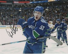 Vancouver Canucks Bo Horvat Signed Autographed 8x10 NHL Photo COA A23
