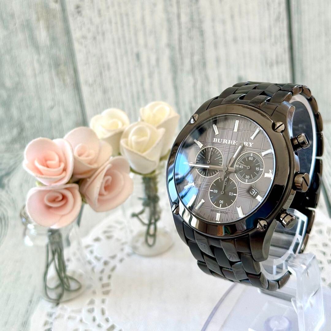 時計 BURBERRY BU1854 BURBERRY BU1854 Watch Chronograph Rare Used From Japan Check