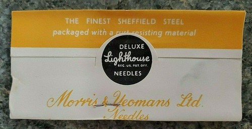 Vintage 12 Packs of 6 Needles Lighthouse 14/18 Yeomans Ltd Sheffield Steel - Picture 4 of 4