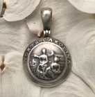 Sterling Silver Confederate NORTH CAROLINA Button (NC8) Civil War Relic Pendant