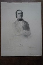 JEAN FRANCOIS DENJOY (1814-1860) PORTRAIT ENGRAVING 19th century, born in LECTOURE GERS