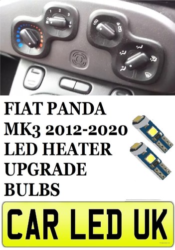 ✅ FIAT PANDA MK3 12-20 ☆ 2 x LED Colour Heater Control Bulbs Project DIY Upgrade - Picture 2 of 5
