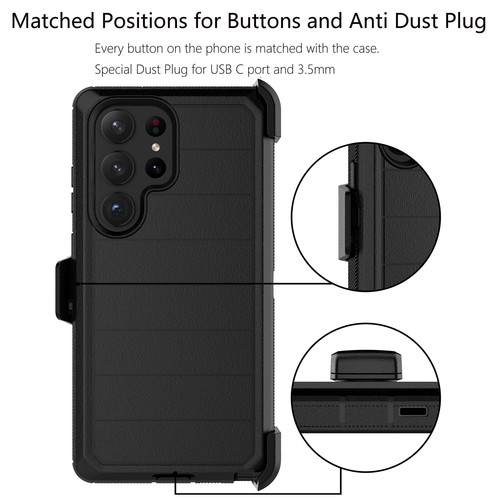 Für Samsung Galaxy S24 / S24 Ultra Hülle, passend für Otterbox Defender + Displayschutz - Bild 20 von 51