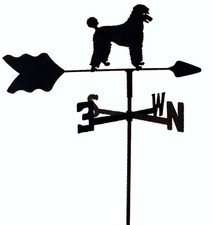 POODLE GARDEN STYLE WEATHERVANE BLACK WROUGHT IRON LOOK MADE IN USA