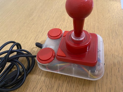🕹️ Joystick Competition Pro 🕹️ rouge transparent USB PC SPEEDLINK version 🕹️ - Photo 5/6
