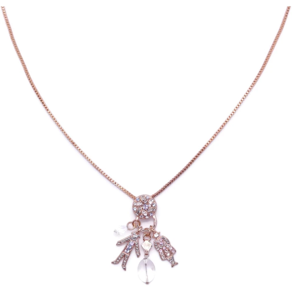 Collar Mariana Ice Queen Oro Largo Colgante Dijes Gris y Lt Vitrail M1154 Nuevo con Etiquetas Foto 2 de 3