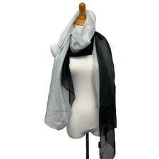 Cejon womens Oversized Ombré Wrap Scarf Black