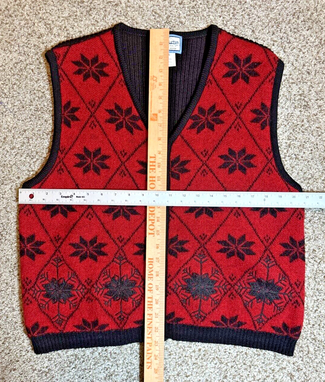 Pendleton Wool Snowflake Knit Full Zip Cardigan S… - image 3