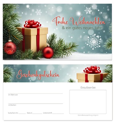 25 x Geschenkgutscheine Gutscheinkarten Vintage Weihnachten Wellness Massage Neu