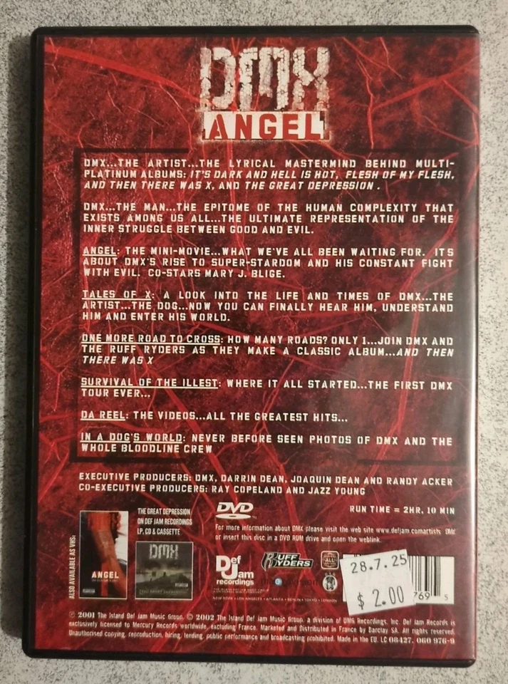 DMX Angel One More Road To Cross (DVD 2001) R4, NEW + Free Post - image 3 of 4