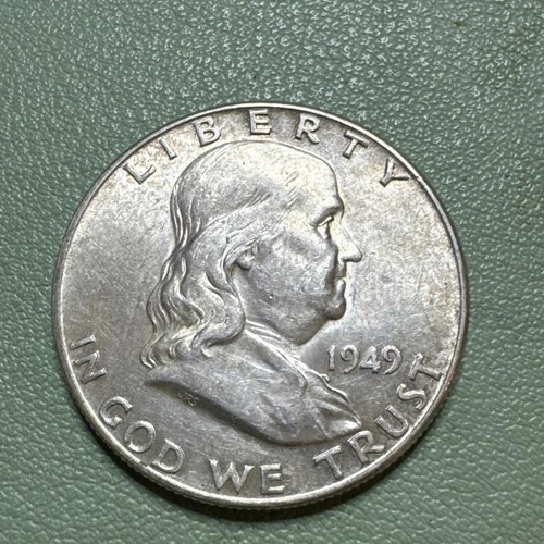 1949 Franklin Half Dollar BU Brilliant Uncirculated 90% Silver .36169 ASW
