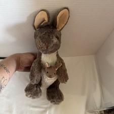 Wild Republic Australia Stuffed Animal Kangaroo W Baby Joey Plush Doll in Pouch