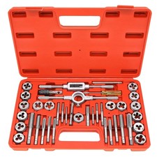 40PCS Tap and Die Set Metric Size Standard M3 to M12 Threading Tool Set for Cu
