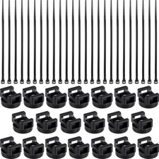 180 Pieces Magnetic Zip Tie Mount Multipurpose Cable Holder Magnets Magnetic ...