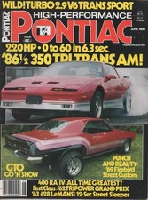 High Performance Pontiac Magazine June 1986-test Myrtle Motors 350 Ws6 Trans Am