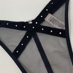 Agent Provocateur Judy Black Studded Thong M/L New $165