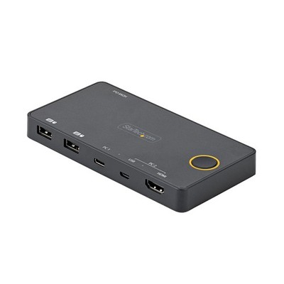 StarTech.com 2 Port Hybrid USB-A + HDMI & USB-C KVM Switch - Single 4K 60Hz HDMI