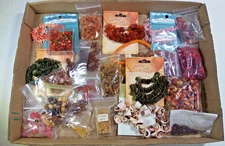 Natural Type Gemstone and Glass Beads Jewelry Making Lot