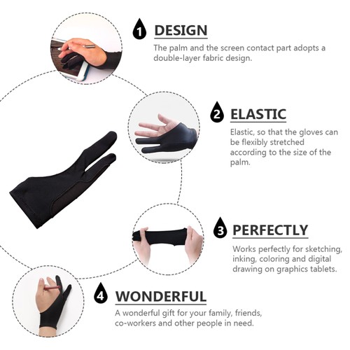 6 Pcs Painting Gloves Anti-accidental Touch Paper Sketching Tablet Drawing - 第 8/12 張圖片