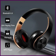 HIFI Stereo Earphones Bluetooth Headphone Music Headset FM and Support SD