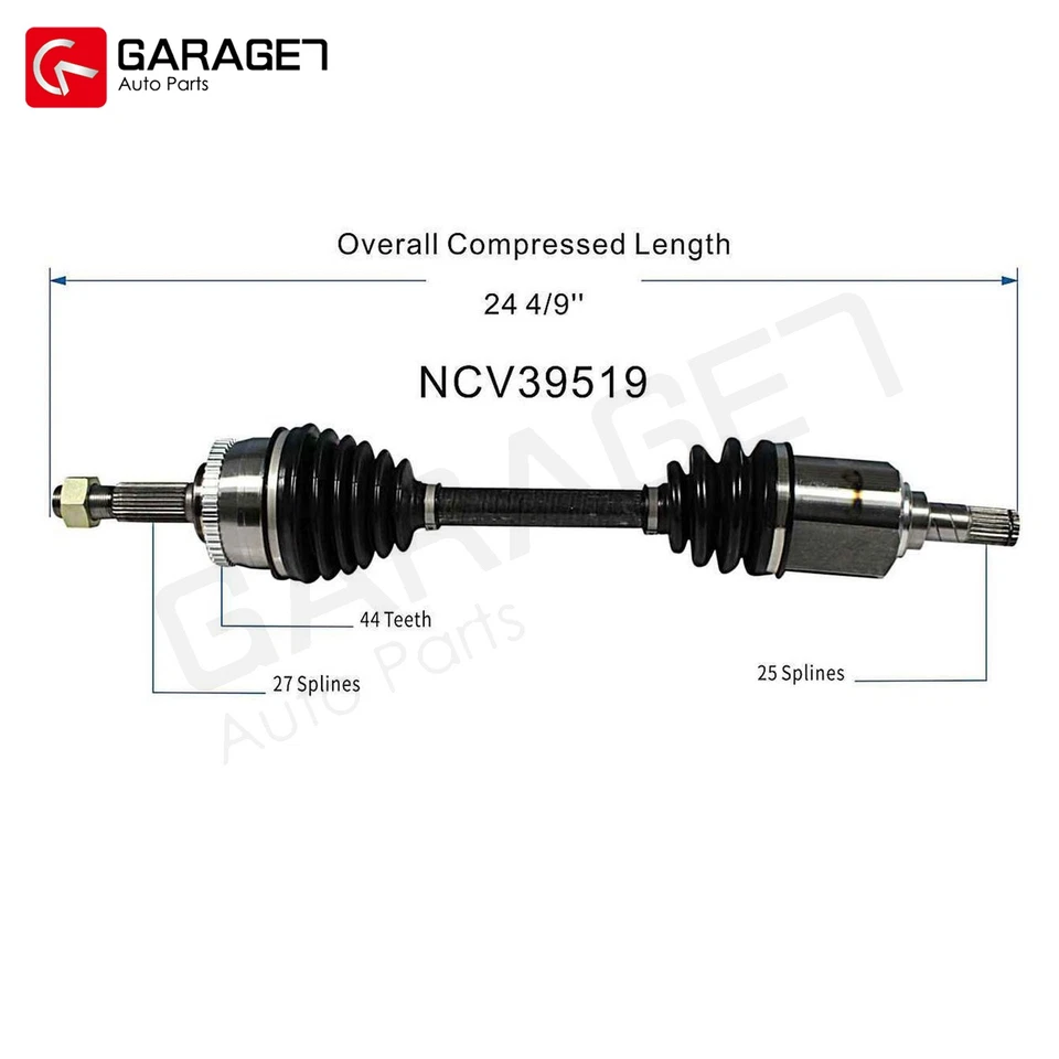 Пара передних осей CV в сборе для 1999-2001 2002 INFINITI G20 без Touring PK - Изображение 2 из 4