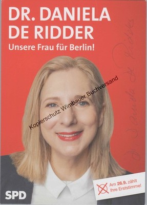Original autograph Daniela de Ridder MdB SPD /// autograph autograph signed si