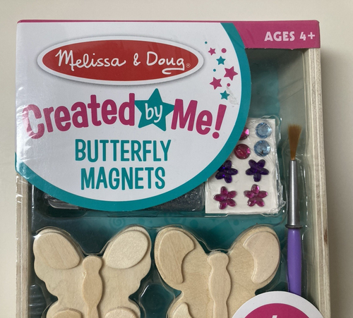 Melissa & Doug Butterfly Magnets Wooden Craft Kit Created By Me! Ages 4+ New - Picture 3 of 6