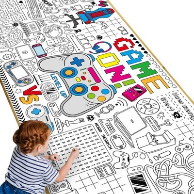 Naozinebi Video Game Giant Coloring Poster Large Gamer 70 x 31 inches 
