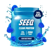 Seeq Clear Protein Powder - Blue Razz Freeze - Whey Protein Isolate -15 Servings