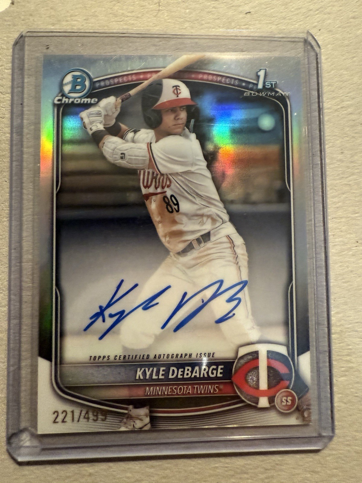 2025 Bowman - Chrome Prospects Kyle DeBarge #BCP-139 Refractor /499 (RC)