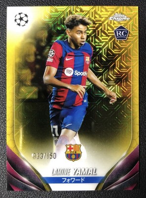 150 RC Lamine Yamal 2023-24 Topps Chrome UCC Japan Yellow Mojo