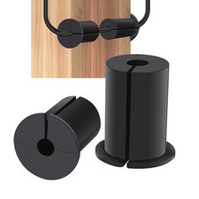 Wall Grommet, Silicone Cable Routing Kit for Hole, 2pc, black