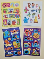 Sesame Street / Sticker sheets. Lot Of 4.
