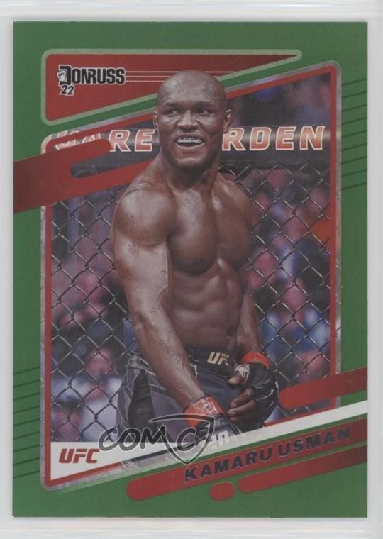 2022 Donruss UFC Green Flood Kamaru Usman #72 02v3