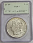 1904-O Morgan Silver dollar PCGS MS63 OGH Rattler