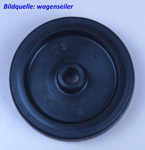 Apparaterollen, Trolly-Rad, TPE, Gleitlager, 100 mm Durchmesser