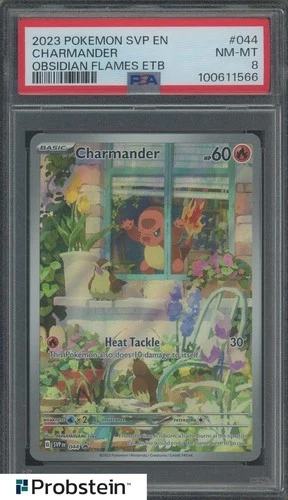 2023 Pokemon SVP En Obsidian Flames ETB #044 Charmander PSA 8 NM-MT