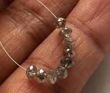 3-3.2mm Champagne Sparkling Faceted Diamond Rondelle Beads, Diamond Beads