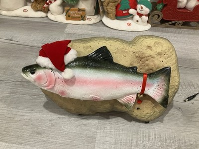 Gemmy Travis the Singing Trout Christmas Version Repaired but makes clicks
