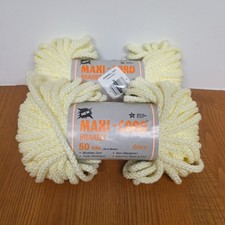 2 Maxi-Cord Braided 6 MM 50 Yards Eggshell Yellow 14251