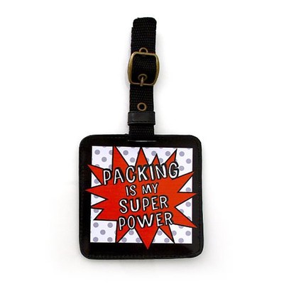 Our Name is Mud by Lorrie Veasey ''Packing Is My Superpower'' Luggage Tag, 5.5 