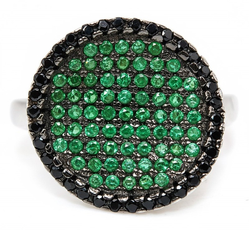 3CT Heat Treated Green Tourmaline 925 Sterling Silver Ring Jewelry Sz 6 F8-1