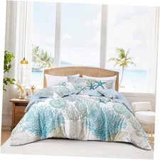 Coastal Comforter Set Size 2 Piece, Soft Beach Themed Comforter, Twin Coastal1