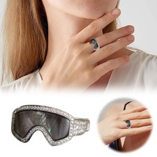 Ski Goggle Shaped Ring   Fun Winter Sports Jewelry Inspired by Ski Goggle