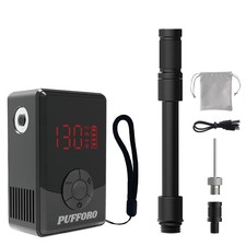Compact Mini Bike Pump with Gauge, 130PSI Electric Air Pump, Presta  Schrader,