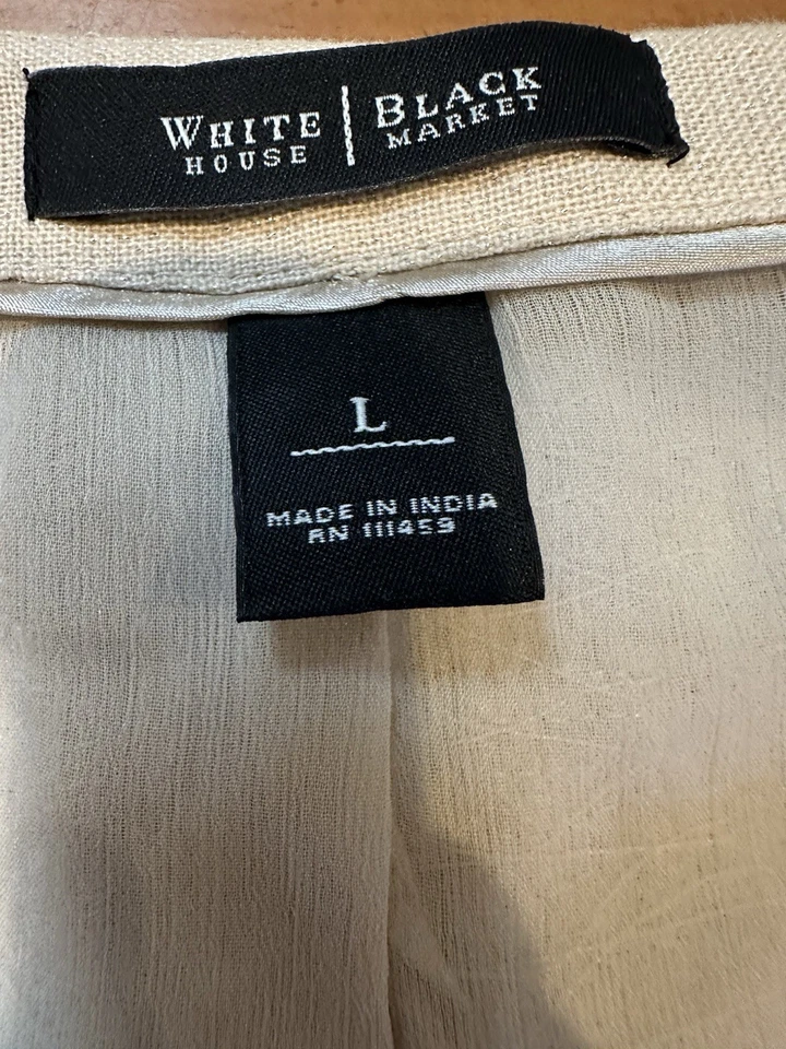 🔥Белый дом черный рынок серебро блестки Болеро укороченный куртка размер L - Изображение 3 из 4