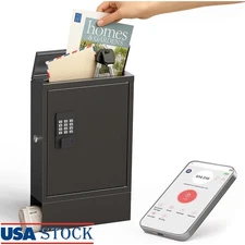 Smart Lockbox Multiple Unlocking Custom Passwords Secure Delivery Wall Mount New