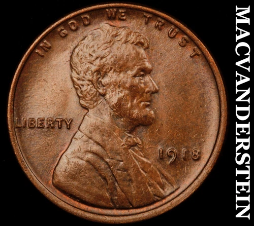 1918 Lincoln Wheat Cent- Choice Gem Brilliant Uncirculated+++ Luster #J3862